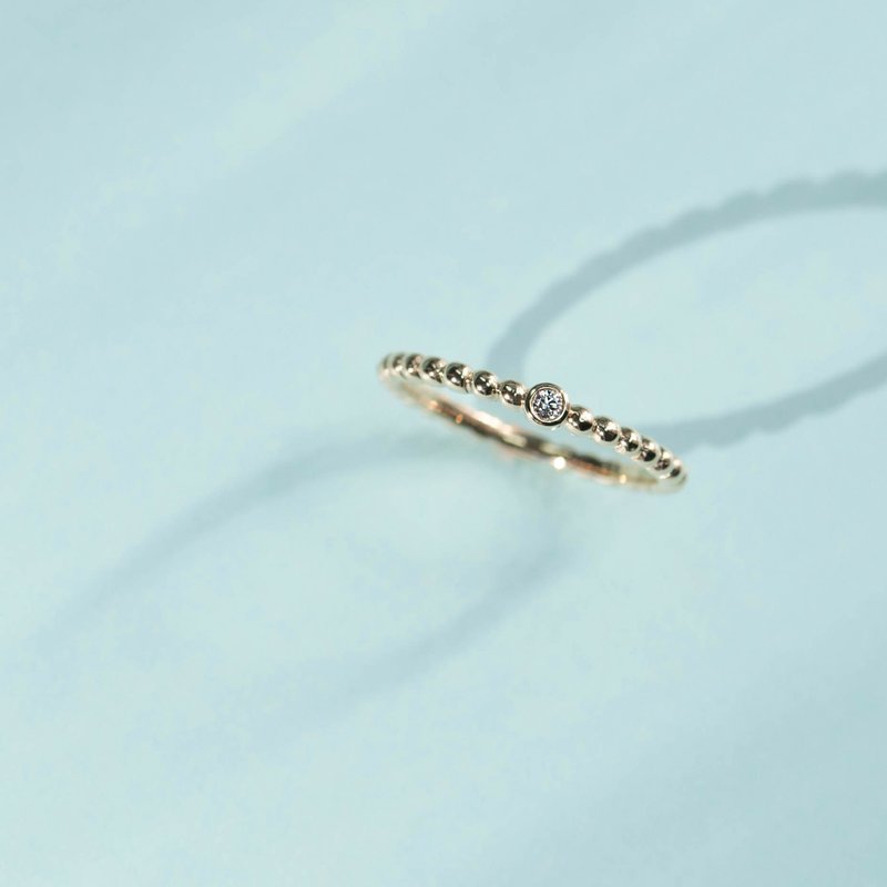 K14YG×Diamond 0.02ct / Spheres Diamond - 戒指 - 寶石 金色