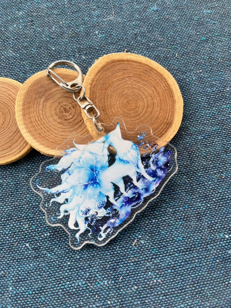 Acrylic　key ring - Charms - Acrylic Blue