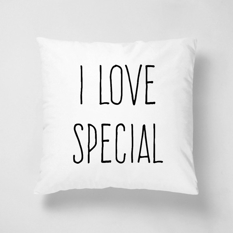 I LOVE SPECIAL 短絨抱枕 (40cm) - 情人節/結婚禮物 - 枕頭/咕𠱸 - 聚酯纖維 白色