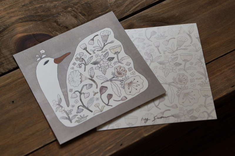 Swan's Garden postcard card - Cards & Postcards - Paper White