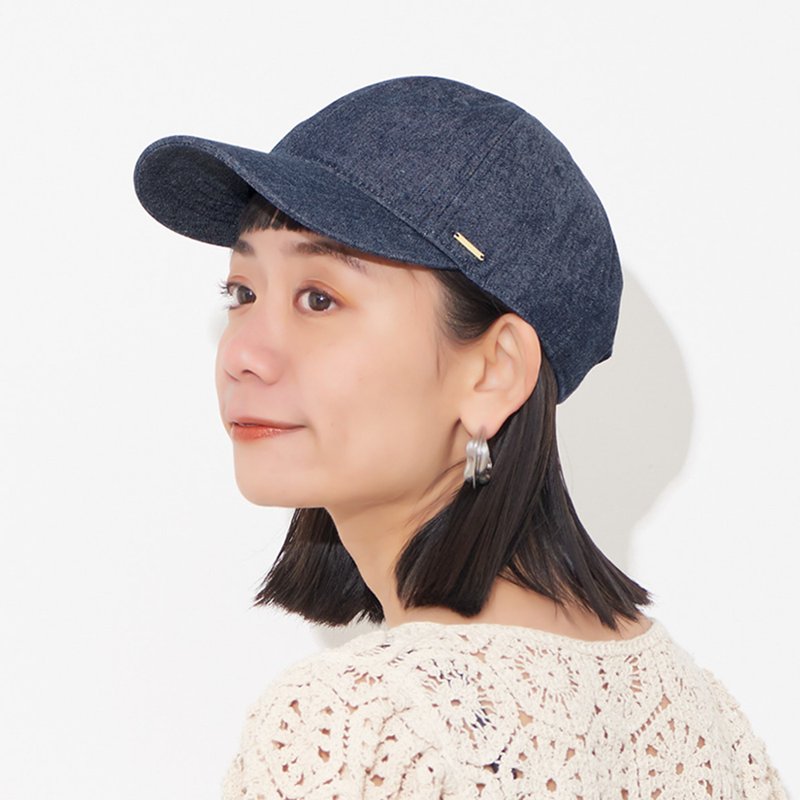 抗菌防臭 キャンバス キャップ - 帽子 - 棉．麻 藍色