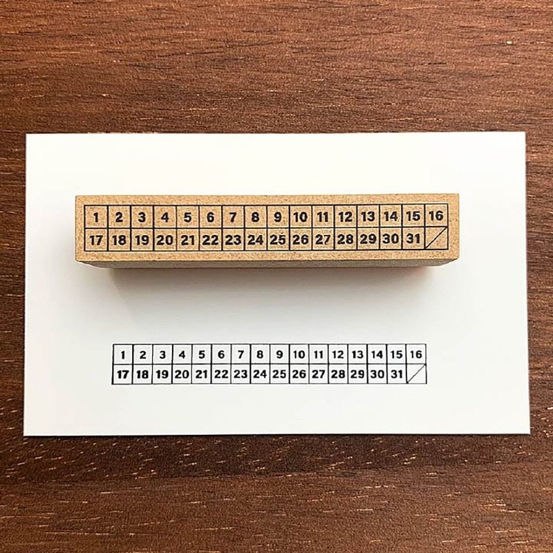 ハビットトラッカー 横長型 手帳スタンプ 日本製 b-002 - 印章/印台 - 木頭 