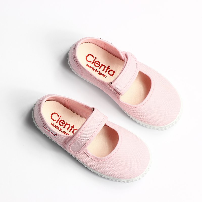 スペイン人は靴CIENTA 56000 03ピンクの幼児、子供サイズのキャンバス - キッズシューズ - コットン・麻 ピンク
