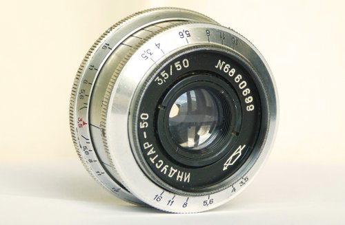 Industar-50 ソビエトシルバーパンケーキ レンズ SLR 3.5/50 M39