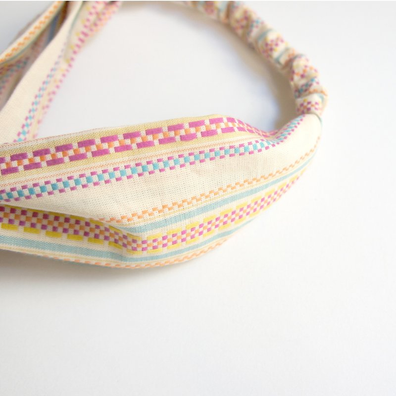 YInke "You cutest" hair band - color texture totem - Hair Accessories - Cotton & Hemp Multicolor