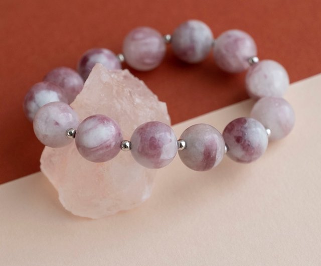 ❤︎さくらトルマリンブレスレット❤︎春カラー 春日の花見丨サクラレイントルマリン丨天然鉱石クリスタルブレスレット