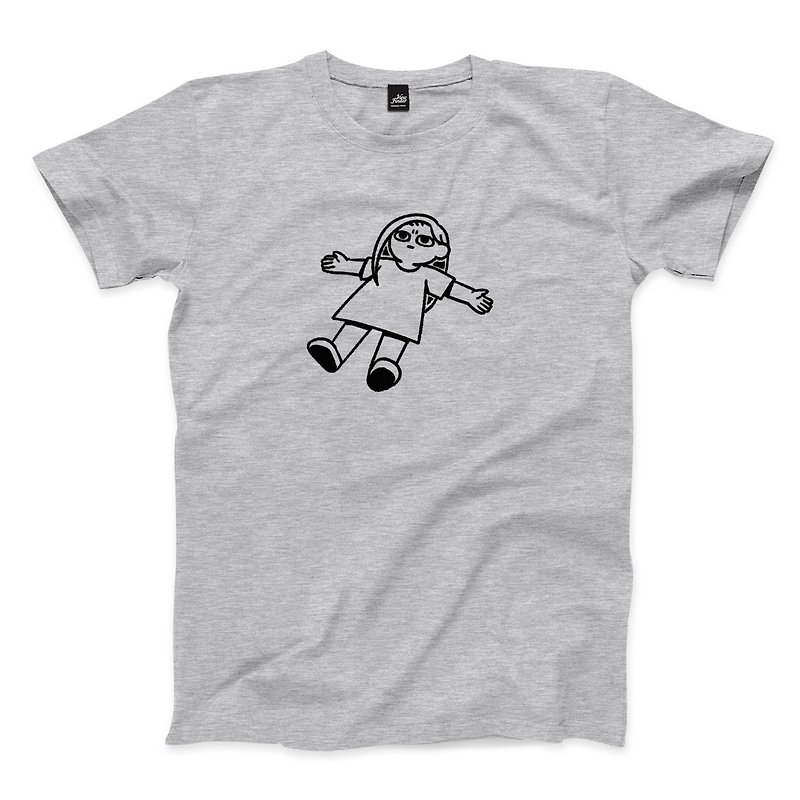 Make Me Crap - Dark Linen- Unisex T-Shirt - เสื้อยืดผู้ชาย - ผ้าฝ้าย/ผ้าลินิน สีเทา