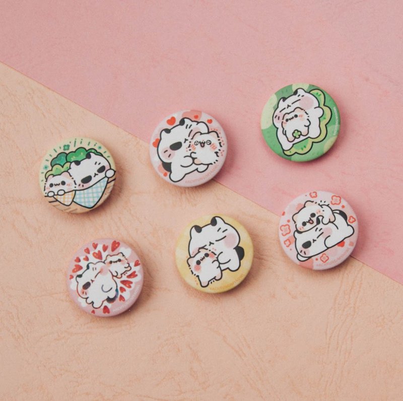 [New Arrival] Bad Meow and Mao Meow - Round Pin - Magnets - Other Materials 