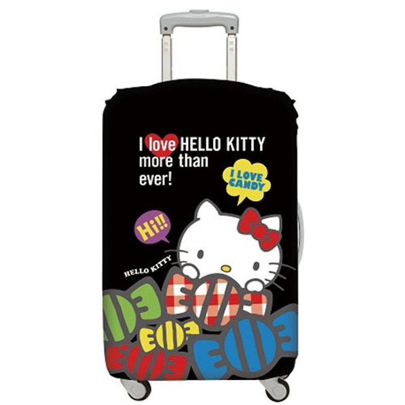 LOQI 行李箱外套│Hello Kitty 酷黑M號 - 行李箱 / 旅行喼 - 其他材質 黑色
