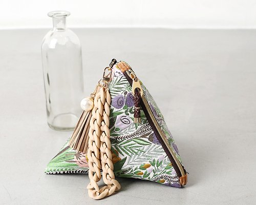 SENZADITE Fairy Forest triangular clutch pouch bag