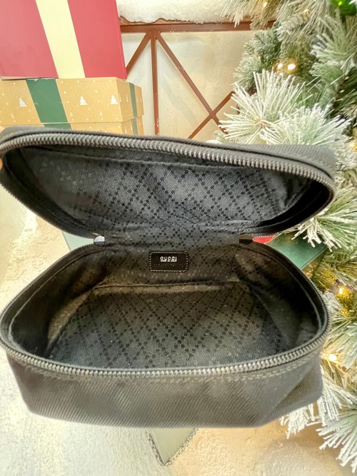 バッグ Gucci Vintage Vanity Bamboo Shoulder Bag Mini vanity bag with bamboo handle in black leather | GUCCI® US