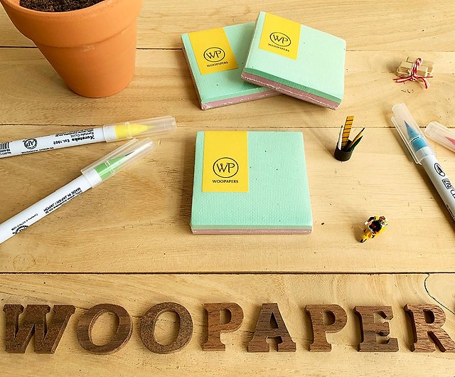 Plantable Seed Paper Brick - Breeze - Shop woopapers Sticky Notes &  Notepads - Pinkoi