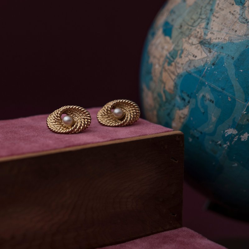 Button Out of Print Magic Earrings - Waves