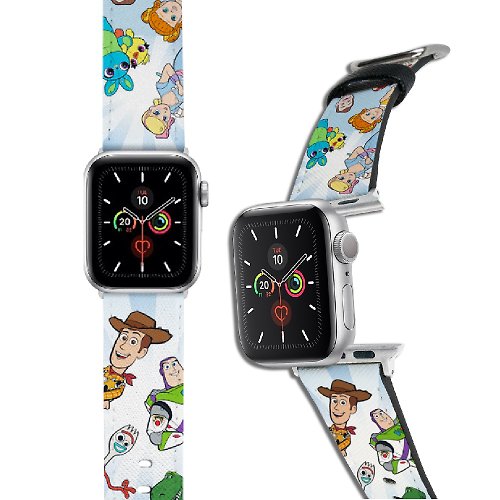 i-Smart 迪士尼 Disney-Apple Watch錶帶-皮革系列-淺藍反斗奇兵