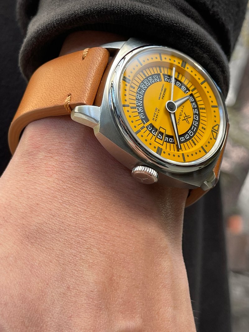 TitanicX-Reborn # OVD/030機械錶 - 男錶/中性錶 - 不鏽鋼 黃色