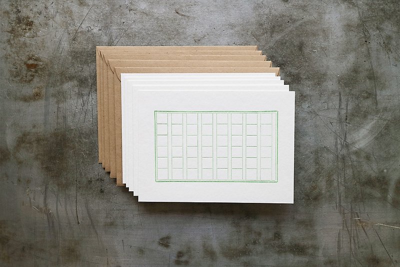 5 copies of small card paper for short stories in letterpress printing - Cards & Postcards - Paper White