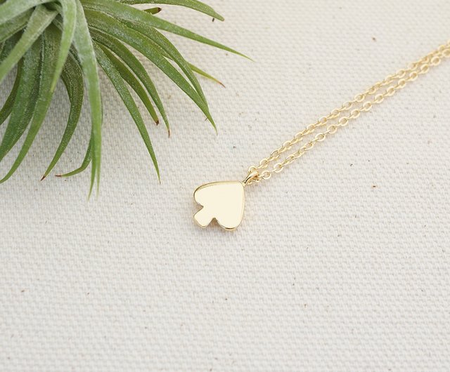 18k ゴールド メッキ ネックレス - スペード - ショップ Cami