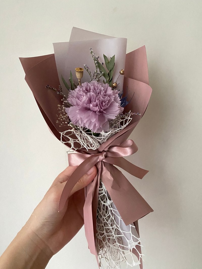 永生康乃馨花束.母親節花束.花束.紫色康乃馨.花禮.母親節禮物 - 乾燥花/永生花 - 植物．花 紫色