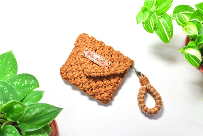 編織迷你錢包卡片包DIY材料包 - 編織/刺繡/羊毛氈/縫紉 - 棉．麻 