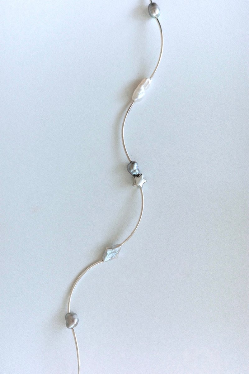 螢 銀管頸鏈 - 項鍊 - 純銀 