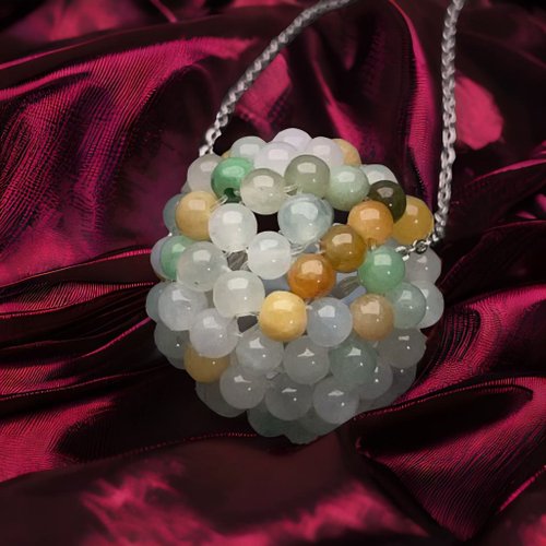 瓔珞珠寶盒 E.L.Jewelry Box 多彩翡翠珠珠吊飾 | 天然緬甸翡翠A貨 | 送禮