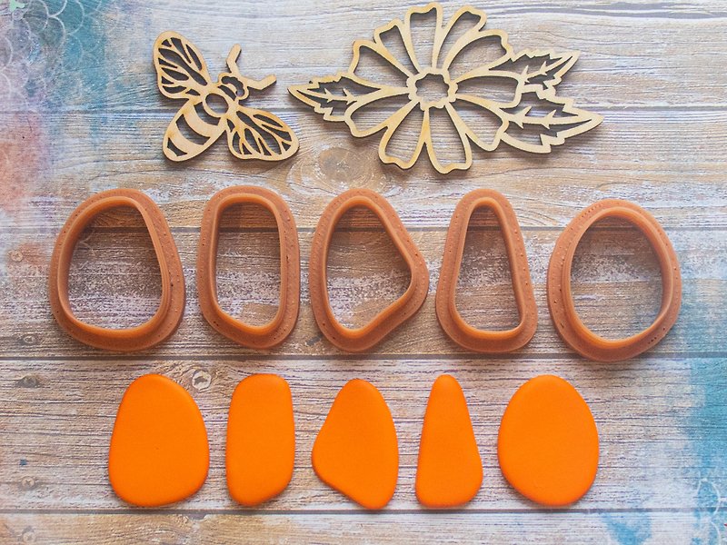 Polymer Clay Cutters Set. Five Pebble Cutters - 金工/飾品 - 塑膠 
