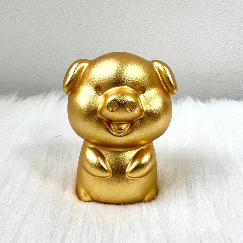 十二生肖銅鍍金擺件 - 豬 | 風水擺件 | 奇門擺件 | 開運 - 擺飾/家飾品 - 銅/黃銅 金色
