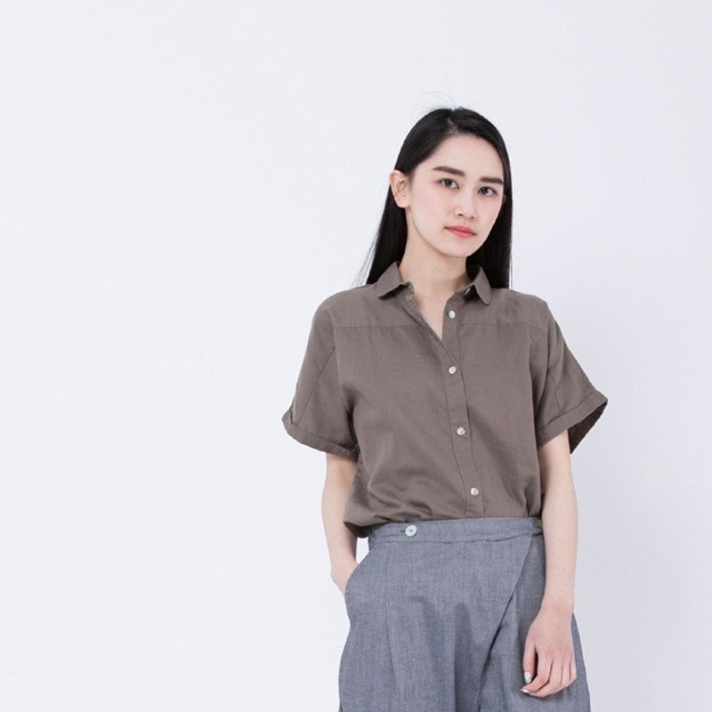 Dora  Wide Handmade blouse - เสื้อผู้หญิง - ผ้าฝ้าย/ผ้าลินิน สีเขียว