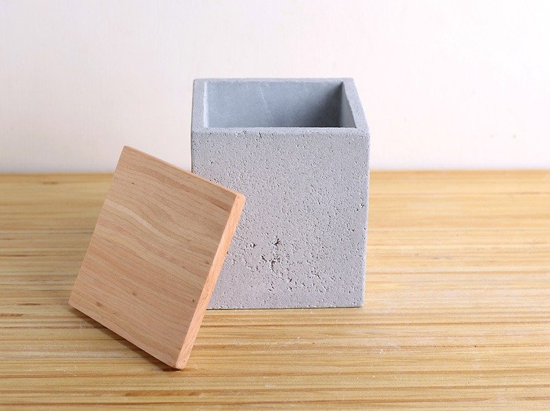 小さな正方形収納ボックス - 収納用品 - コンクリート 