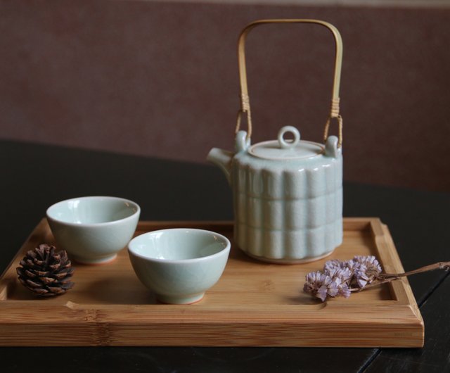 台客藍 好事壺組一壺 二杯 設計館台客藍hakka Blue 花瓶 陶器 Pinkoi