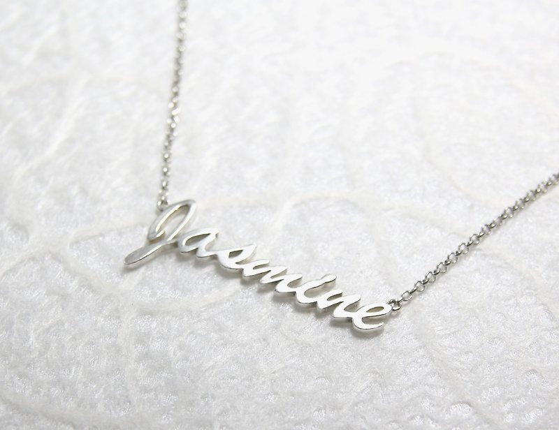 <Customize Accepted> Sterling Silver Necklace / Name Necklace / Belief Necklace - Necklaces - Sterling Silver Silver