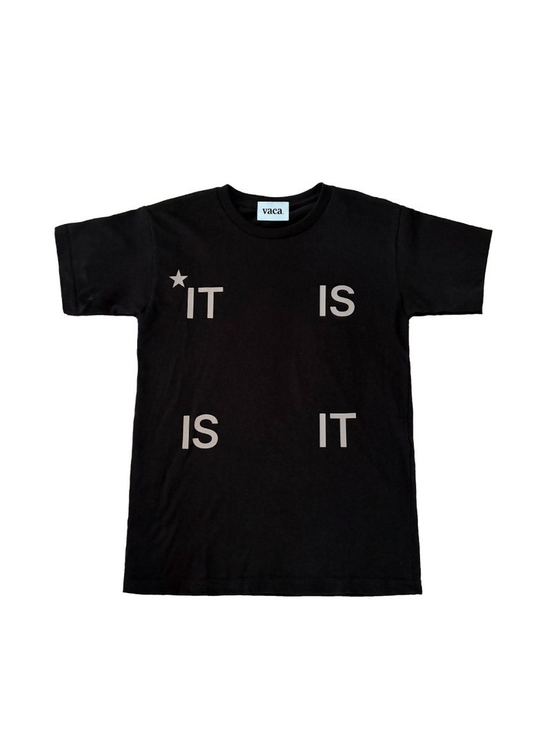 IT IS T_SHIRT (BLACK) - 女 T 恤 - 棉．麻 黑色