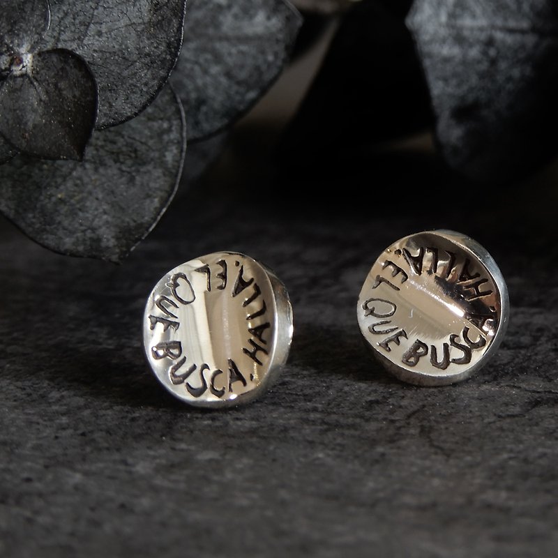 Message earrings / silver - Earrings & Clip-ons - Sterling Silver Silver