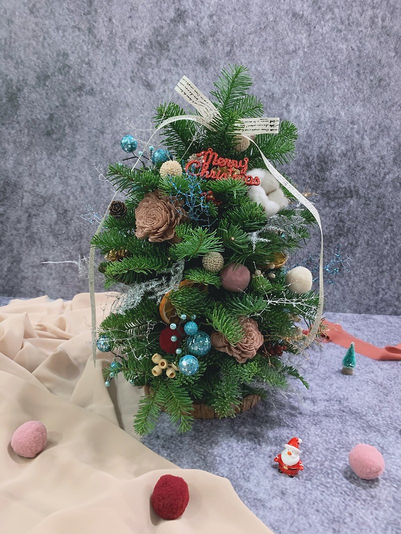 フラワーコーナス/クラシックハピネスクリスマスツリー - ドライフラワー・ブーケ - 寄せ植え・花 