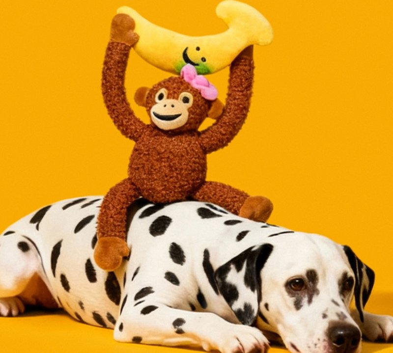 [Jiao Lü Hou] Pet Squeaky Companion / Chew-Resistant Toy - ของเล่นสัตว์ - วัสดุอื่นๆ สีนำ้ตาล