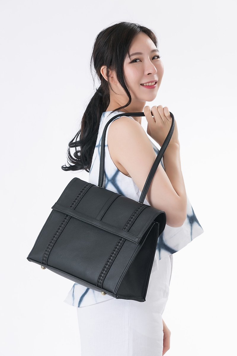 Blacknior Shoulder Bag - Messenger Bags & Sling Bags - Genuine Leather Black
