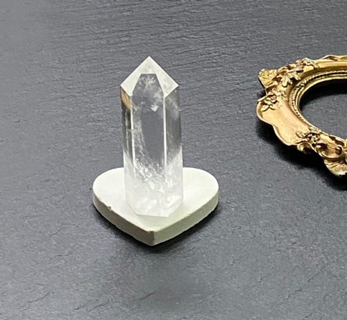 fitter 能量擺件-天使之翼 天然冰透藍針白水晶能量柱 冥想 療癒 淨化