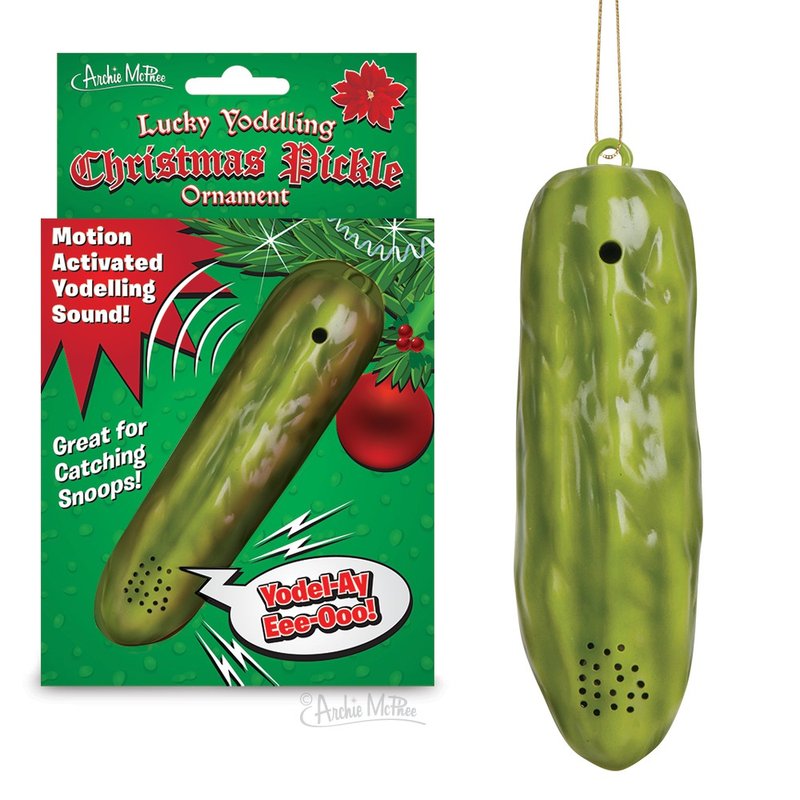 /Archie Mcphee/ Singing Master Cucumber Christmas Ornament - ตุ๊กตา - พลาสติก สีเขียว