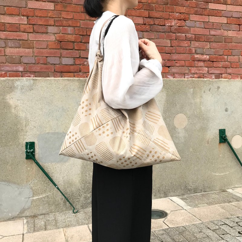 手提袋 吾妻袋 日本 播州織 ブラウン M / harunohi - 手提包/手提袋 - 棉．麻 咖啡色