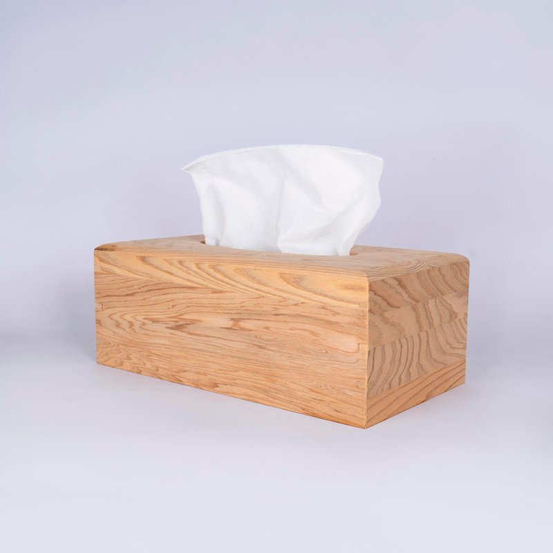 台灣檜木 抽拉式面紙盒 Hinkoi Tissue Box Taiwan Cypress - 面紙盒 - 木頭 橘色