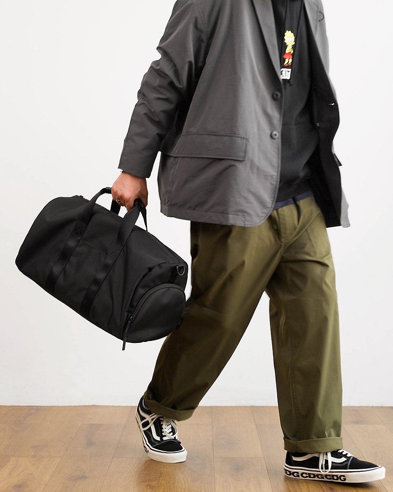 健身包 大容量 干濕分離 獨立鞋倉 行李包 旅行袋 沙灘包 - 手袋/手提袋 - 尼龍 黑色