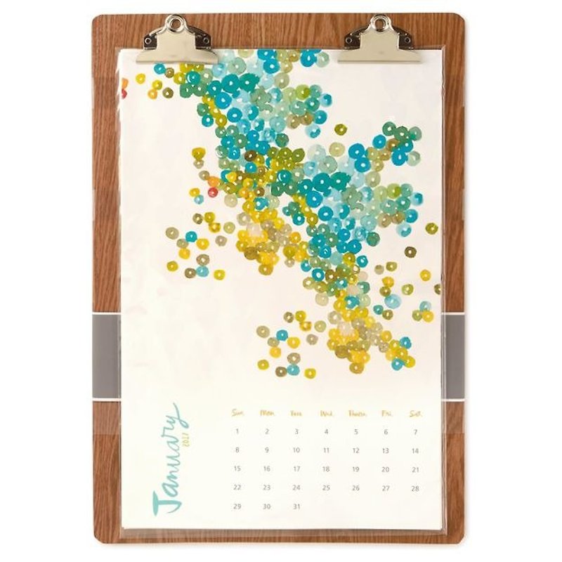 Sketchpad hanging calendar 2017 - watercolor "Hallmark" - Calendars - Paper Blue