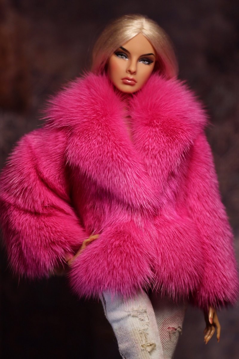 真皮 其他 紫色 - Fashion Royalty OOAK outfit for 12 inches dolls