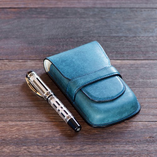 Fountain pen case with strap - Shop leather-products yoshii Pencil Cases -  Pinkoi