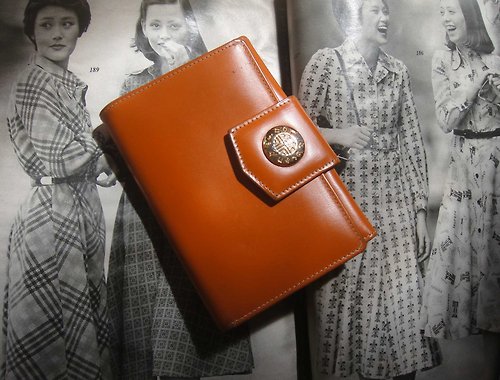 老時光OLD-TIME Vintage & Classic & Deco 【老時光 OLD-TIME】早期二手老包法國品牌女用中型皮夾
