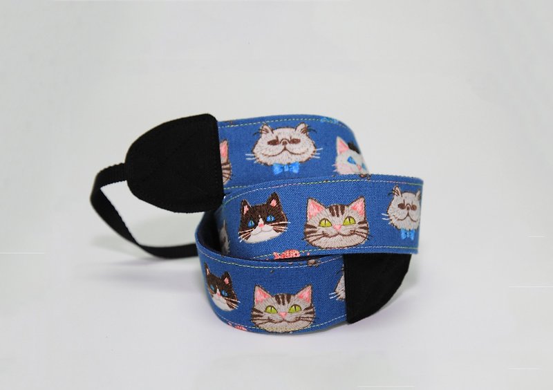 Cat Party Camera Strap/Camera Strap/Camera/Strap - Camera Straps & Stands - Other Materials Blue