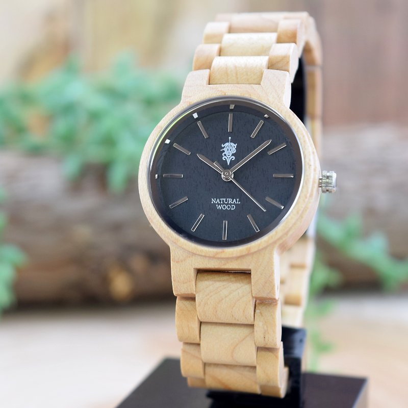 EINBAND Dank Maplewood 32mm Wooden Watch - 對錶/情侶錶 - 木頭 咖啡色