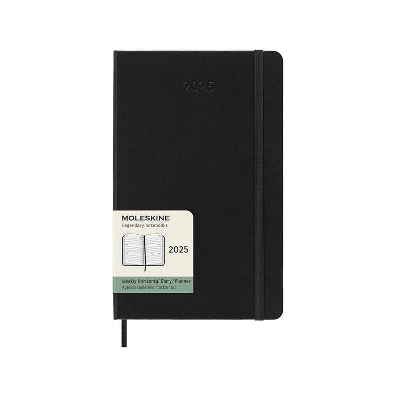 MOLESKINE 2025 橫式週記 12M 硬殼－L 型 黑 - 筆記本/手帳 - 紙 黑色