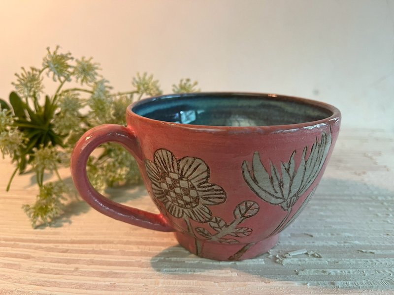 粉。花漾世界湯碗麥片碗_陶瓷餐碗 - 碗 - 陶 粉紅色