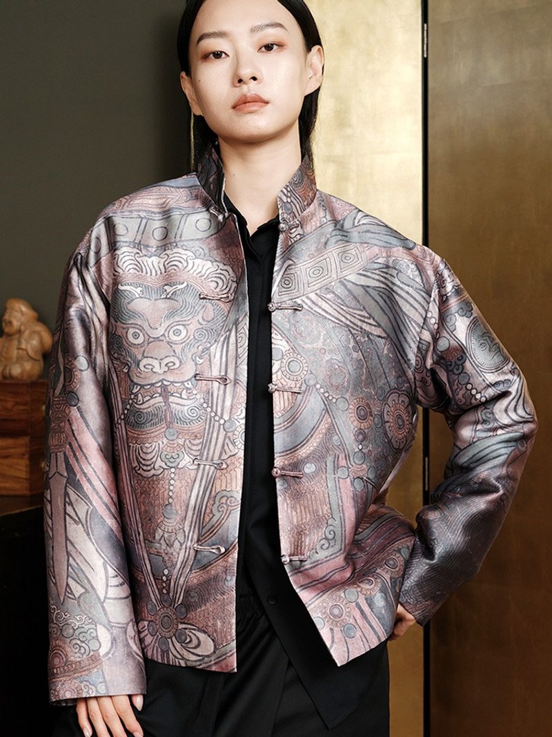 Zun Tan/Chinese style retro mural print jacket - Women's Casual & Functional Jackets - Polyester Multicolor